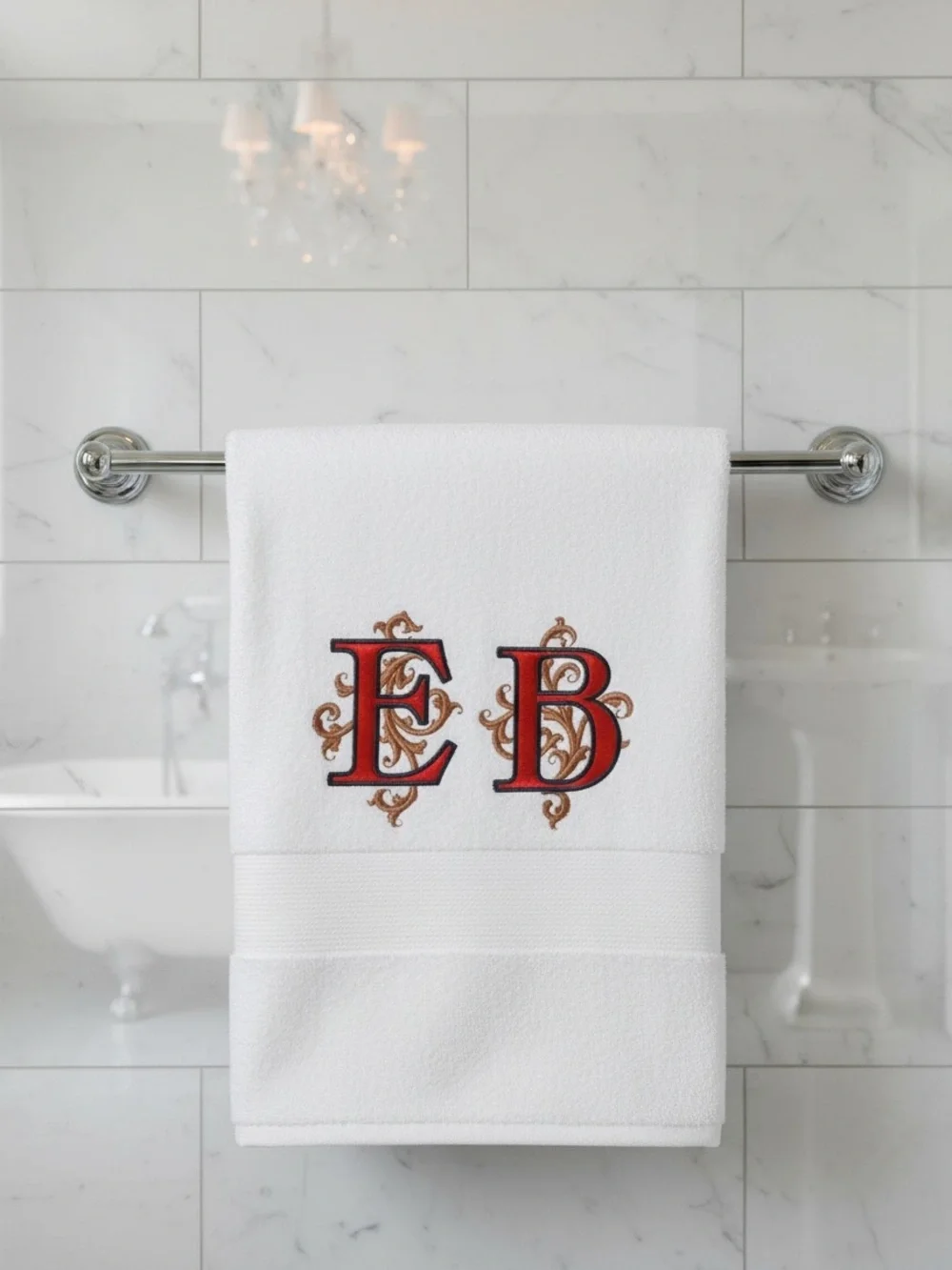 Bath Personalized Embroidered Luxurious Bath Towel Monogrammed New